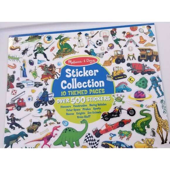 Melissa & Doug Sticker Collection Dinosaurs, Vehicles + Over 500 Stickers SEALED - Picture 1 of 3